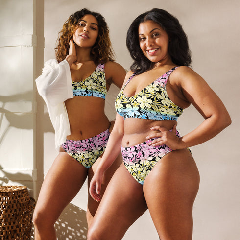 Pansexual Pride Aloha High-Waisted Bikini